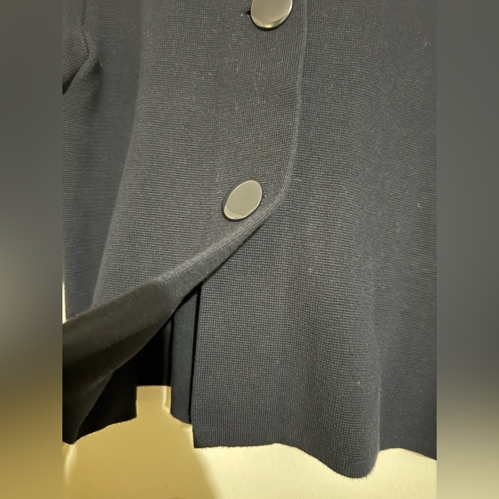 J Crew factory Women's Navy Jacket sweater Medium large buttons 100% cotton - Picture 3 of 6